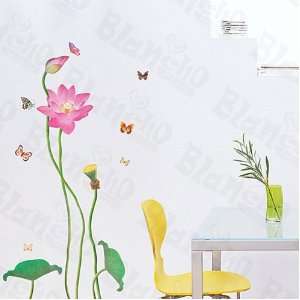  Lotus   Large Wall Decals Stickers Appliques Home Decor 