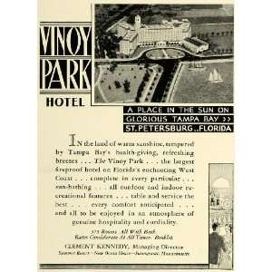 1931 Ad Vinoy Park Hotel St. Petersburg Florida Coast   Original Print 