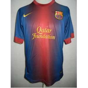 New Soccer Jersey 2012 13 Barcelona Home with LFP Patch Football Shirt 