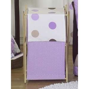  JOJO Designs Purple and Brown Mod DotsLaundry Hamper: Baby