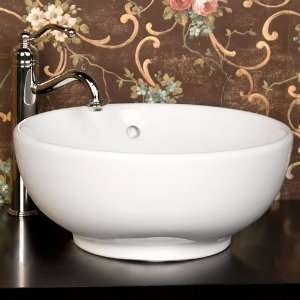  Linton Round Vessel Sink   White: Home Improvement