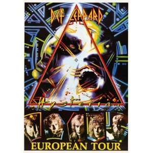   : Def Leppard   Hysteria   European Tour 24x34 Poster: Home & Kitchen