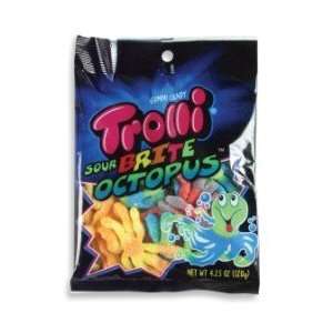 Trolli Sour Brite Octopus Gummi Candy   4.25 Oz Bag  