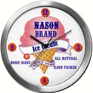 NASON 14 Inch Ice Cream Metal Clock Quartz Movement 