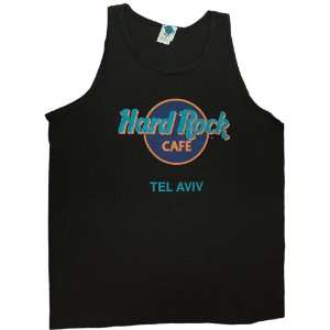   Vintage Black Hard Rock Cafe Tel Aviv Tank Top Sleeveless Tshirt L