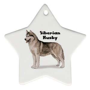  Siberian Husky Ornament (Star): Home & Kitchen