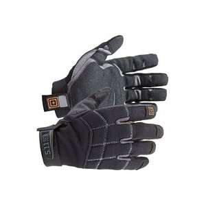   Glove Black X Large Padded Knuckles Dries Fast Elastic Wrist Closure