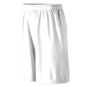  Adult Longer Length Wicking Short W/ Pockets WHITE A2XL 