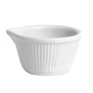 Tuxton China BWX 0408 Ramekin WBPH Pour Spout 4 oz.   White   4 Dozen