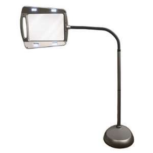  2.5X Lighted Full Page Magnifier with Flexible Neck Floor 