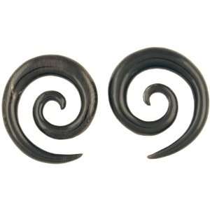  Pair of Horn Spirals: 0g: Tawapa: Jewelry