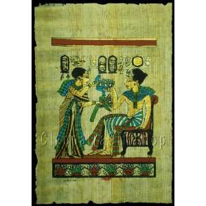  hand craft King Tut And His Wife Papyrus: Home & Kitchen