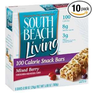 100 Calorie Packs South Beach Diet Mixed Berry Bars, 5.88 Ounce, 6 