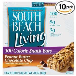 100 Calorie Packs South Beach Diet Peanut Butter Chip Bars, 5.88 Ounce 