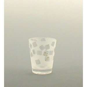  Frosted Dice Shot Glasses   set of 4