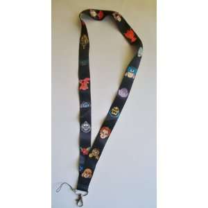  New Black Heman & Characters Lanyard Key Chain Holder 