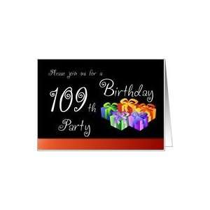  109th Birthday Party Invitation   Gifts Card Toys & Games