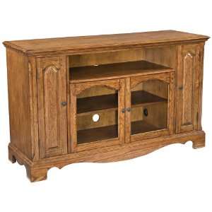  Country Casual Oak Finish Entertainment Credenza