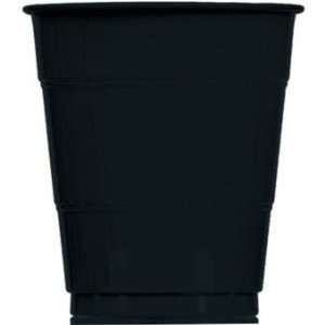  Black Plastic 12 oz. Cup 20 Count: Kitchen & Dining