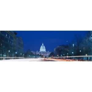  Capitol Building Lit Up at Dusk, Pennsylvania Avenue, Washington DC 