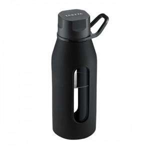  Glass Water Bottle 16oz Black (13009)  : Office Products