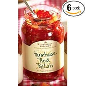 Stonewall Kitchens Farmhouse Red Relish 16 Ounce Jars (Pack of 6)
