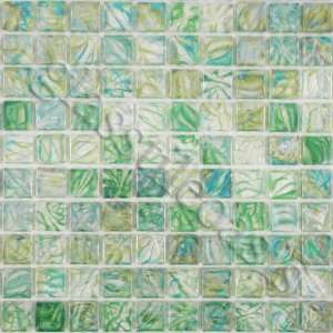   Squares Glossy & Iridescent Glass Tile   13564
