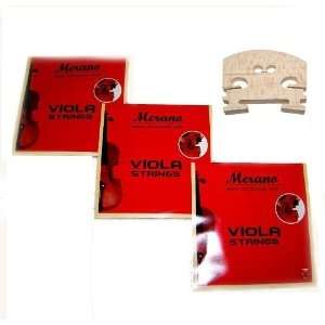   Sets Merano STA100 16 Viola String + Bridge Musical Instruments