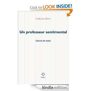 Un professeur sentimental Carnet de notes (Fiction) (French Edition 