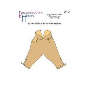  1770s 1790s Fall front Breeches Pattern: Arts, Crafts 