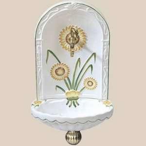   610520 Plain White Tournesol Garden Fountain 6105