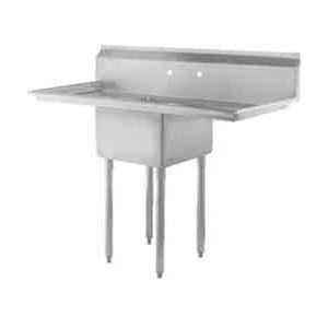 Jimex SS1 18R 1 Tub 18 x 18 x 12 D Stainless Steel Sink With 1   18 