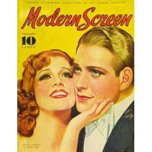   Movie Poster Modern Screen Magazine Cover 1930 s Style B Home