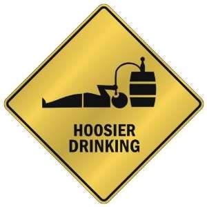    HOOSIER DRINKING  CROSSING SIGN STATE INDIANA: Home Improvement