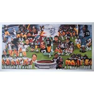   : Pittsburgh Steelers Team of the 70s Litho 20x38: Sports & Outdoors
