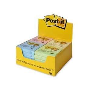  Post it Notes, Original Pad, 3 Inches x 3 Inches, Assorted 