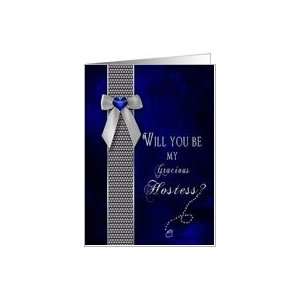   Party Invitation   Dark Blue/Navy   Diamonds (Faus)   Gold (faux) Card