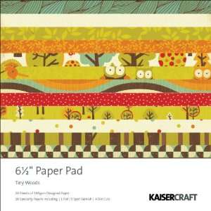  Kaisercraft 6 1/2 Inch 40 Sheet Tiny Woods Paper Pad Arts 