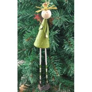 Heaven Sends   Green Angel with Dangly Legs Christmas Tree 
