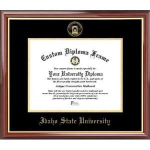 Idaho State University Bengals   Embossed Seal   Mahogany Gold Trim 