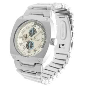  Geneva Platinum Mens Chronograph Link Watch: Jewelry