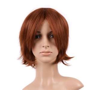  Red Brown Short Cut Anime Costume Cosplay Wig: Toys 