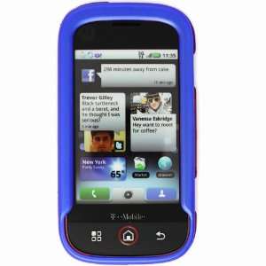  Cuffu   Blue Rubberized   Motorola CLiQ MB200 Case Cover 
