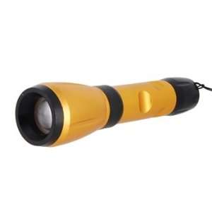  Adjustable Focus White Light 3 Modes Flashlight (Golden 