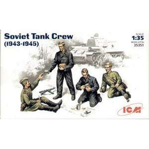  Soviet Tank Crew 1943 45 (4) 1/35 ICM Models Toys & Games