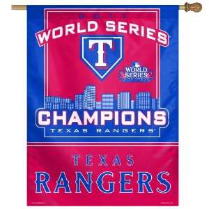 MLB Texas Rangers 2011 World Series Champions 27 by 37 Inch Vertical 