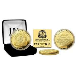 Derek Jeter New York Yankees 3000th Hit Commemorative 24KT Gold Plated 