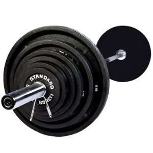  USA Sports BOSS 300B 300 Lb. Olympic Weight Set with Black 