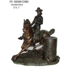  Young Cowgirl Statue