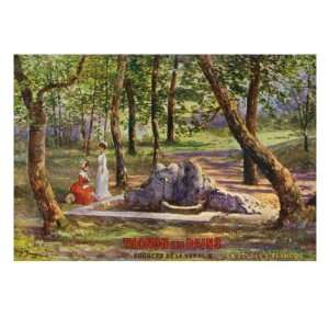 Les Bains, France   Scenic View of Ladies in the Woods, Sources De La 